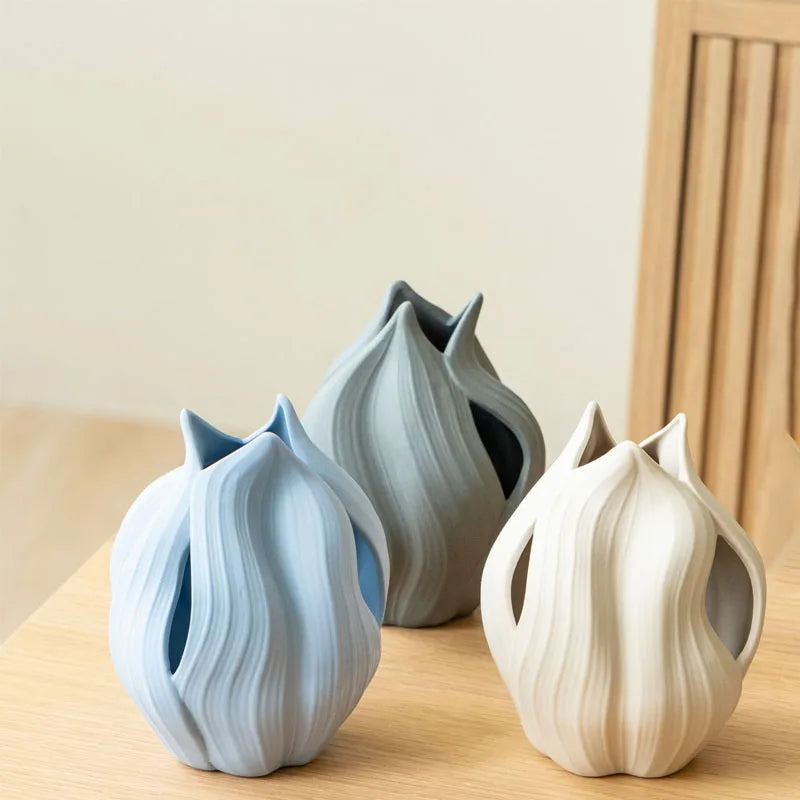 Nordic ceramic vase for decoration and floral arrangements