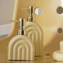 Portable ceramic soap dispenser for shampoo and water