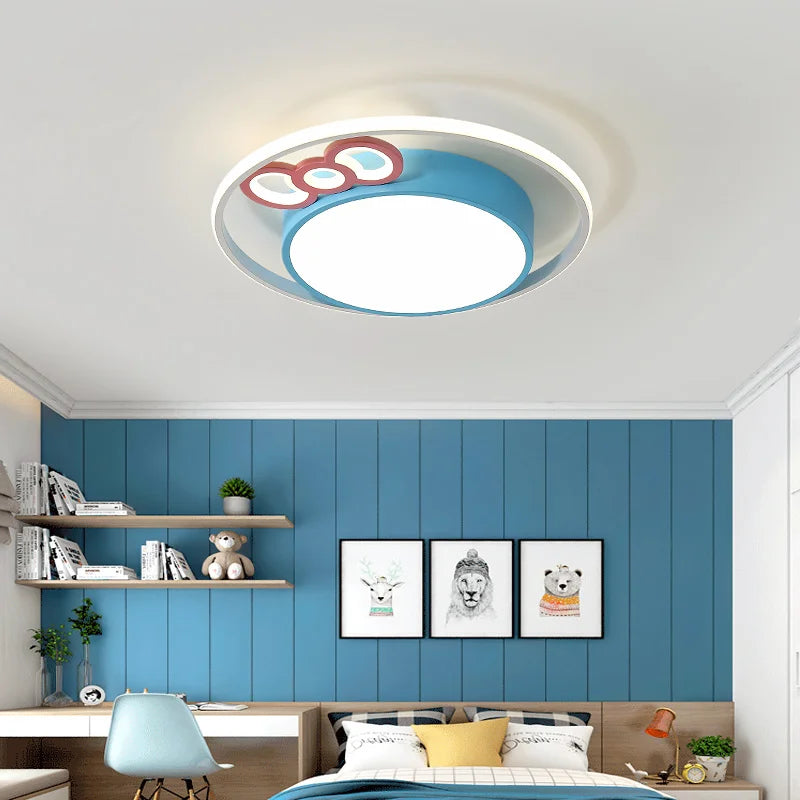 Round LED children's ceiling light with eye protection and soft lighting - vue 6 sur 15