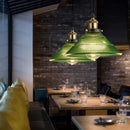 Nordic style green glass pendant light