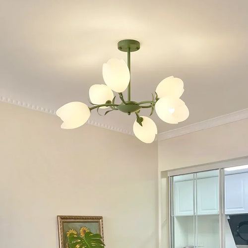 LED orchid chandelier for romantic and cosy lighting - vue 4 sur 14