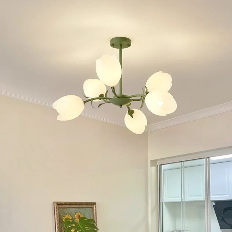 LED orchid chandelier for romantic and cosy lighting - vue 3 sur 14