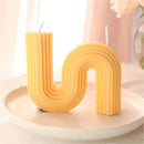 geometric u-shaped scented candles for home decor