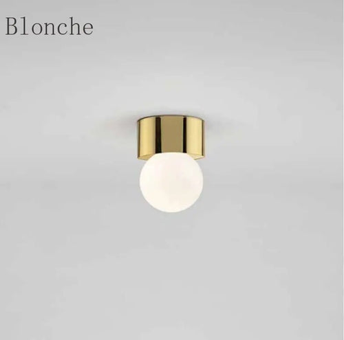 Round glass ball LED ceiling light - vue 3 sur 15