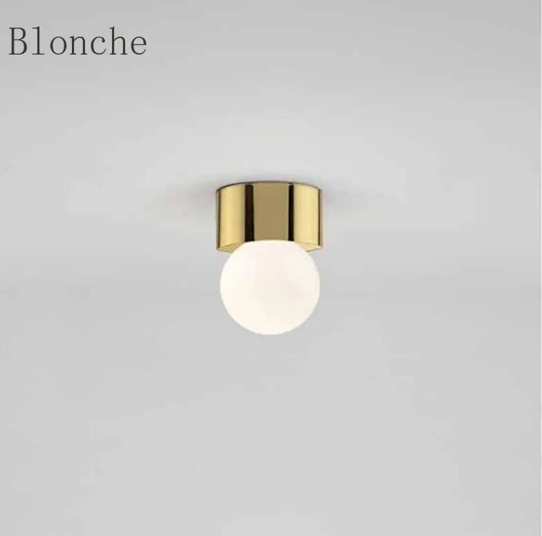 Round glass ball LED ceiling light