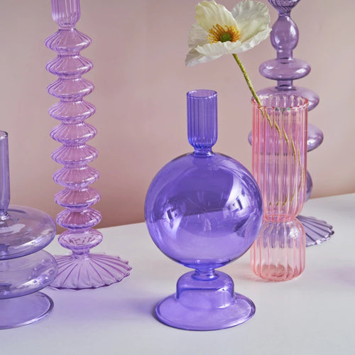 Glass candle holders for wedding decor and Christmas gifts - vue 5 sur 24