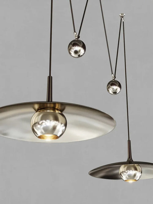 Postmodern adjustable LED pendant light - vue 5 sur 14