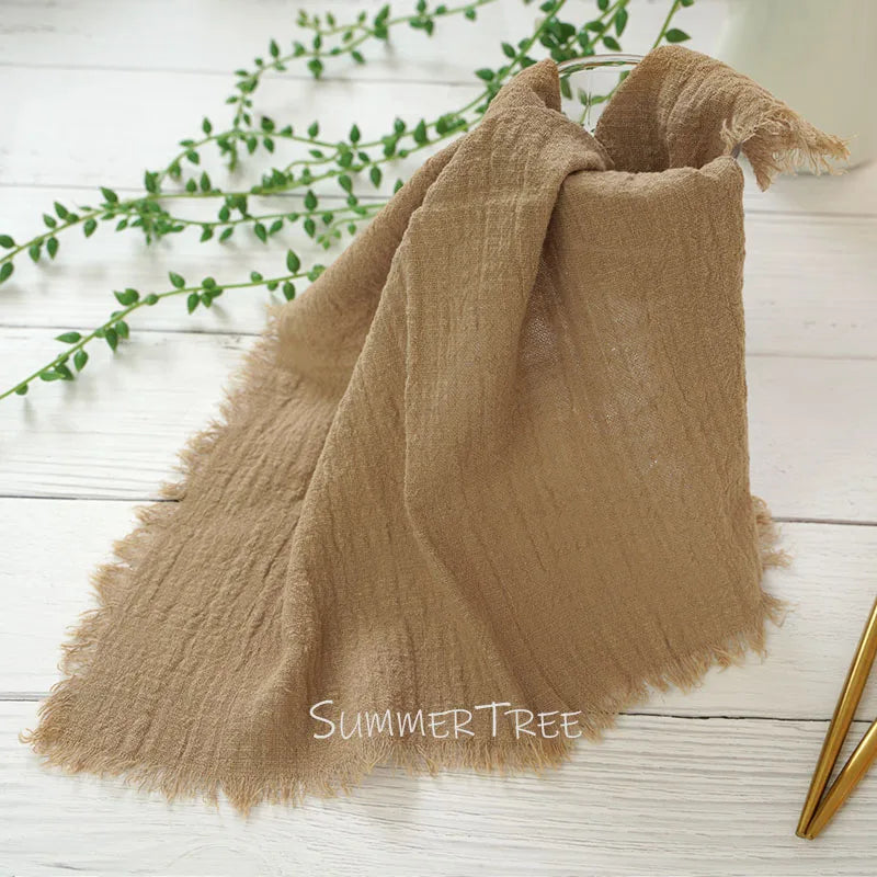 Rustic cotton gauze napkins set of 12 - vue 6 sur 7