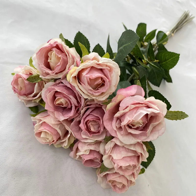 Artificial rose bouquet for wedding and garden decoration