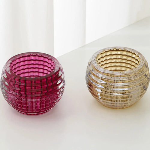 Elegant glass candle holder for weddings and home decor - vue 5 sur 11