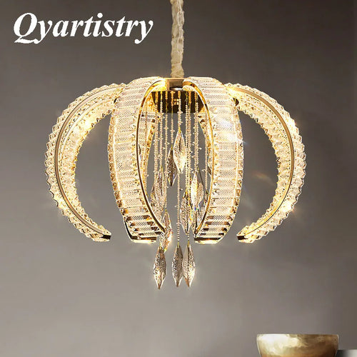 Custom luxury crystal chandelier for high-end villas - vue 2 sur 9