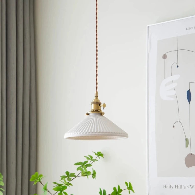 Nordic Japanese style luxury LED pendant light - vue 3 sur 10