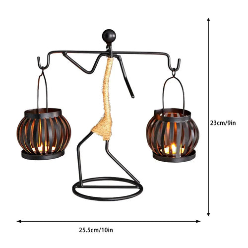 Creative iron candle holder for wedding and Christmas decoration - vue 18 sur 22