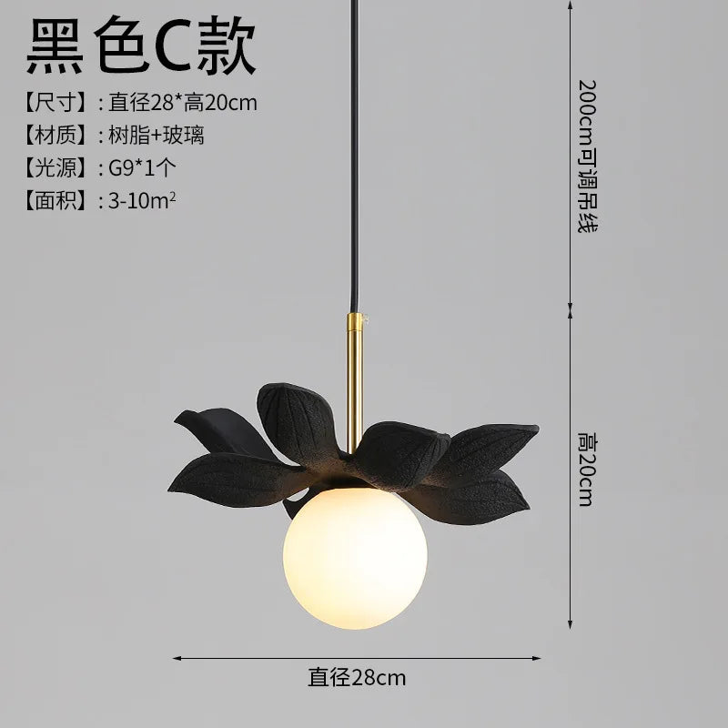 modern resin pendant light for elegant interior decoration - vue 8 sur 22