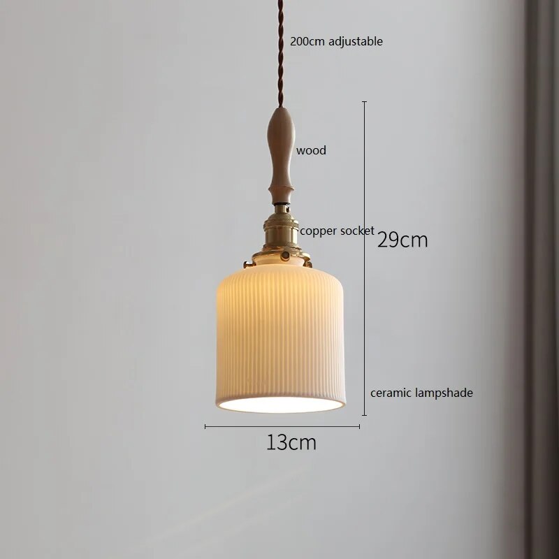 Suspension design led papillon céramique et bois - vue 17 sur 30