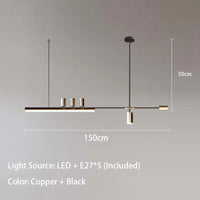 Modern suspended LED chandelier for interior decoration