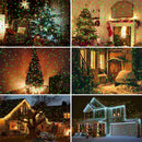 Bright solar projector for outdoor Christmas decorations