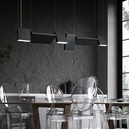 Modern rotating LED chandelier for decorative interiors - vue 5 sur 8