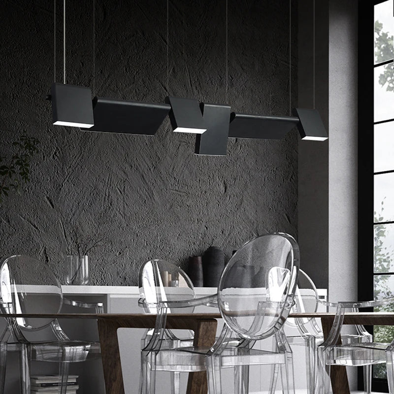Modern rotating LED chandelier for decorative interiors - vue 5 sur 8