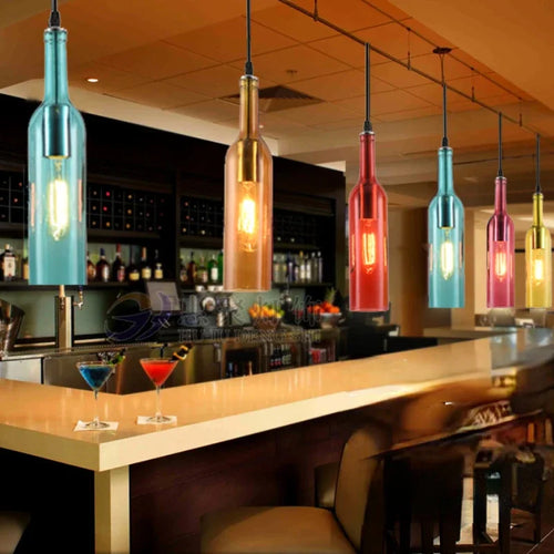 Modern nordic creative beer bottle chandelier - vue 10 sur 13