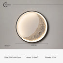 Decorative dimmable LED moon wall light