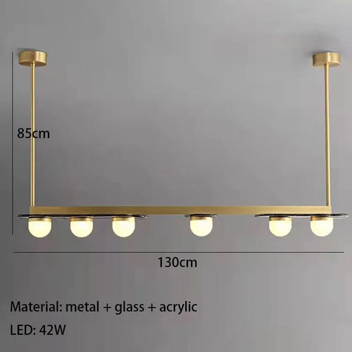 Art deco glass chandelier for modern lighting - vue 9 sur 8