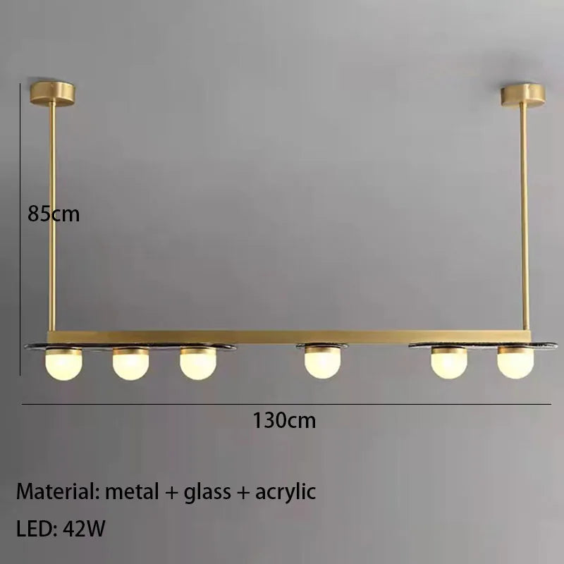 Art deco glass chandelier for modern lighting - vue 8 sur 8