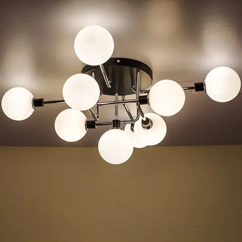 Designer glass LED ceiling light for indoor decor - vue 6 sur 18