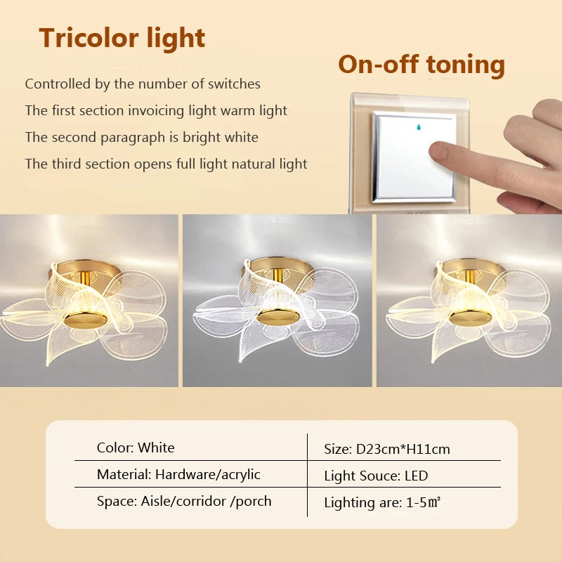 Modern acrylic LED ceiling light for decorative interiors - vue 15 sur 18