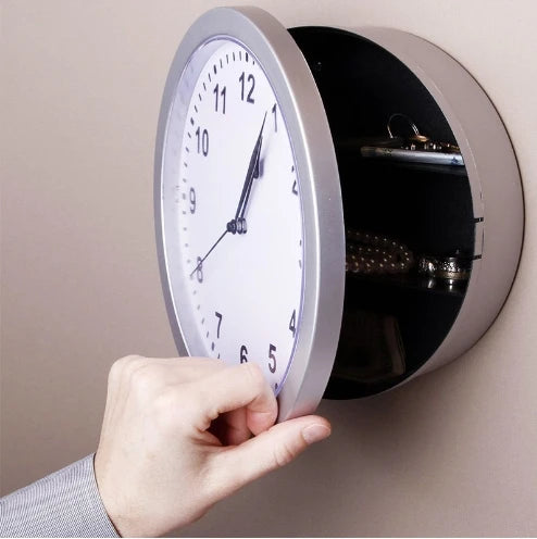 personalized retro wall clock with multifunctional jewelry storage