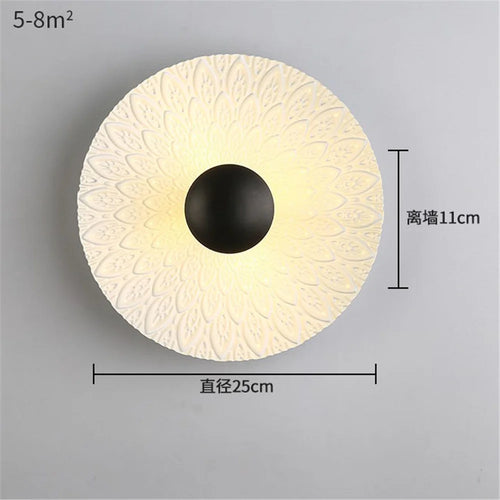 Nordic round metal LED wall light for modern interiors - vue 18 sur 23