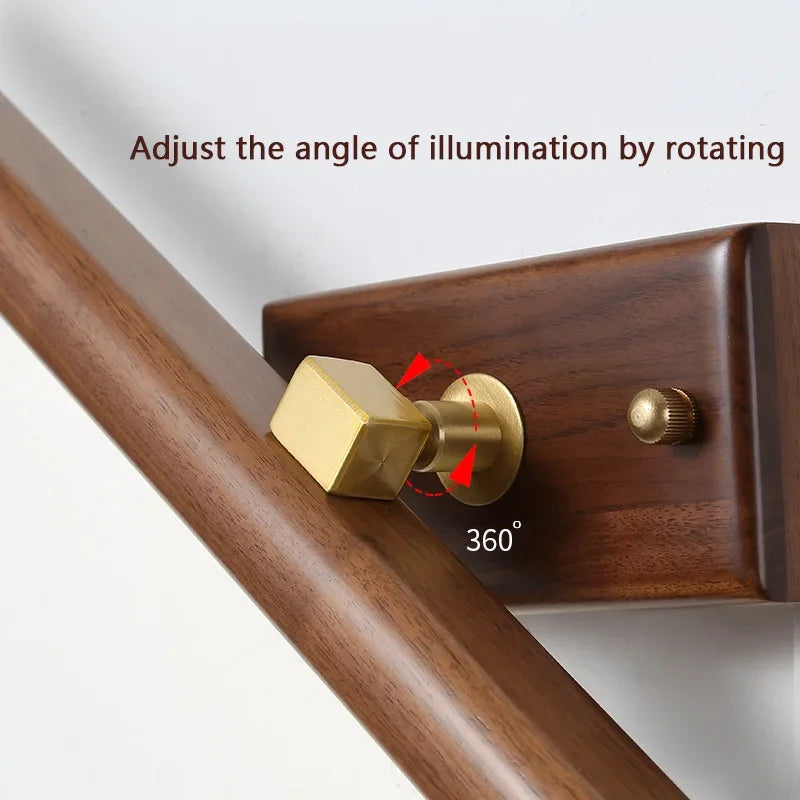 Nordic 40 cm wood and mirror LED wall light for bathroom, cabinet, bedside, reading and home decor 6pa - vue 6 sur 7