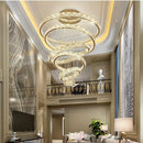 Modern crystal chandelier with ring for interior decoration