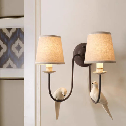 Nordic vintage bird design pendant light for restaurant or café - vue 7 sur 6