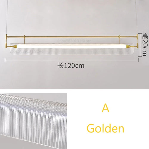 Modern Italian minimalist acrylic LED pendant light - vue 17 sur 18