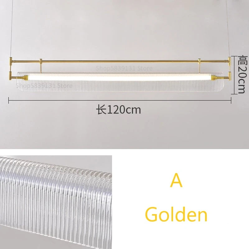 Modern Italian minimalist acrylic LED pendant light - vue 16 sur 18