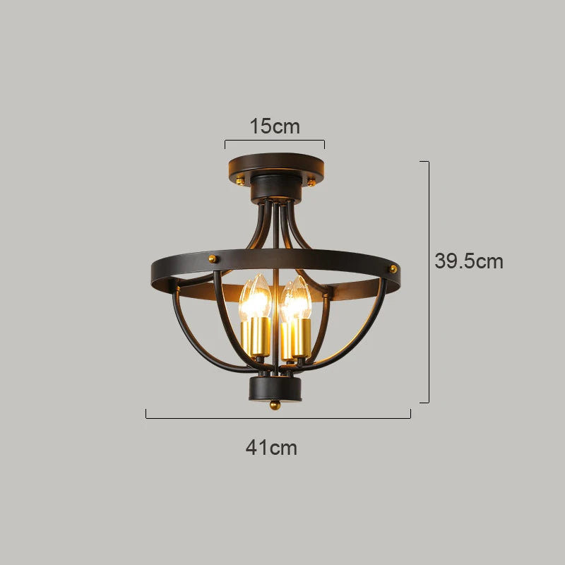 lustre géométrique moderne de ferme éclairage suspendu rustique