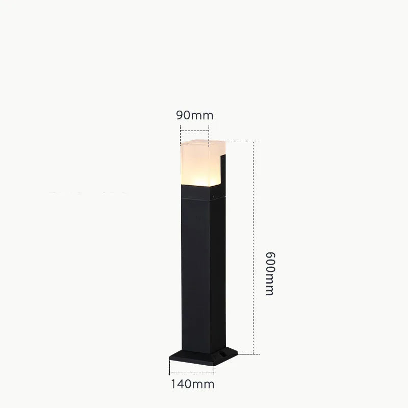 Modern waterproof outdoor lamp for garden and pathway - vue 9 sur 10