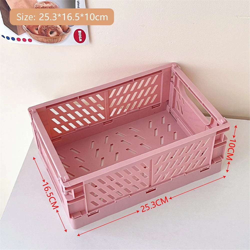 stackable foldable basket for storing makeup, jewelry, toys - vue 10 sur 19