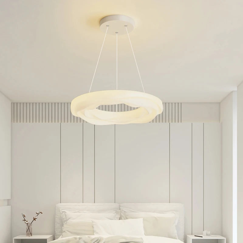 Cream style recessed eye protection chandelier