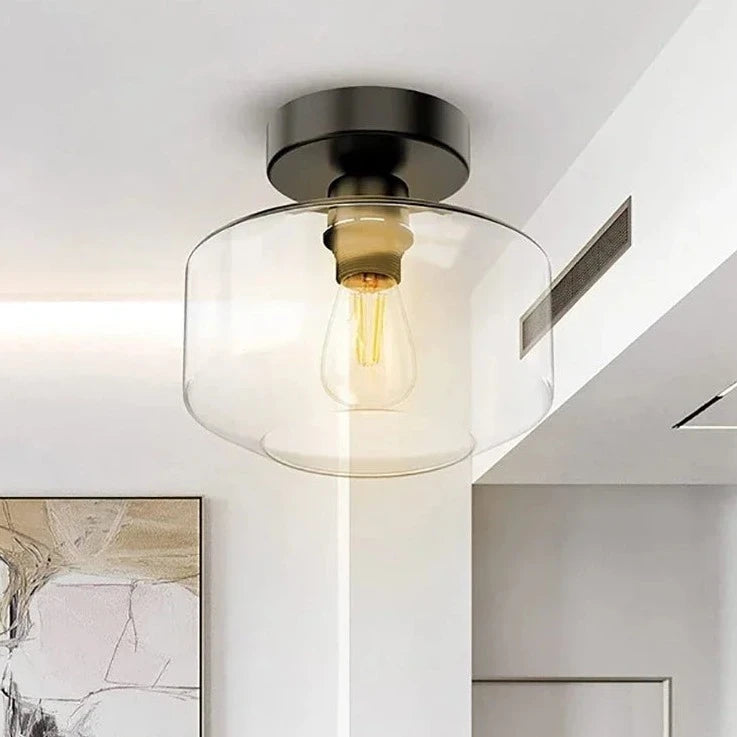 Modern Nordic glass LED ceiling light for home decor