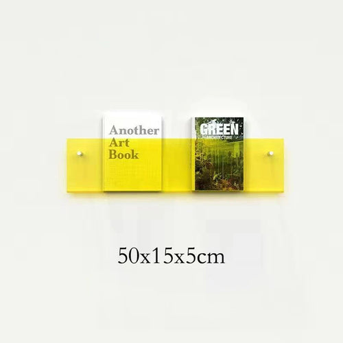 acrylic floating wall shelf magazine rack and literature organizer - vue 40 sur 52