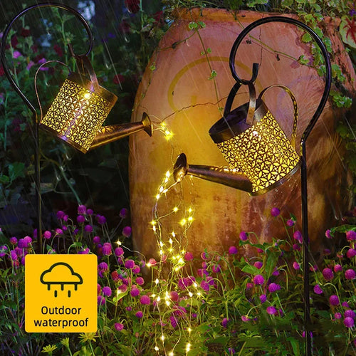 Solar watering tap lights for outdoor garden decor - vue 10 sur 10