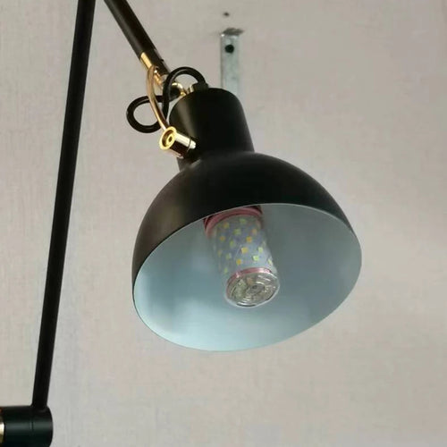 Vintage black and gold metal wall light for elegant interiors - vue 5 sur 7