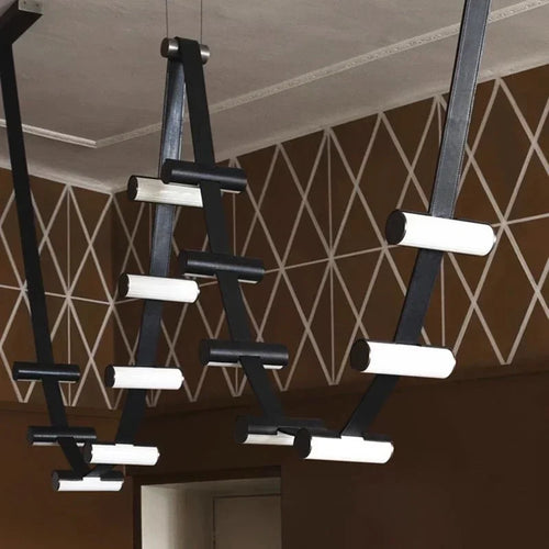 Postmodern creative leather chandelier for modern artistic decor - vue 5 sur 14