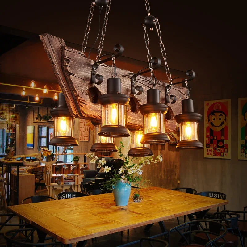 Vintage loft style industrial decorative chandelier