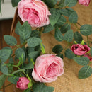 Elegant artificial silk rose vine floral decoration