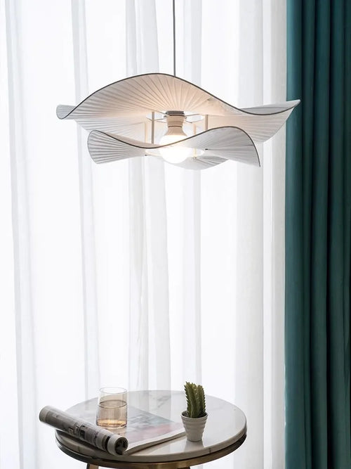 Nordic design fabric LED pendant light flower chandelier - vue 4 sur 7