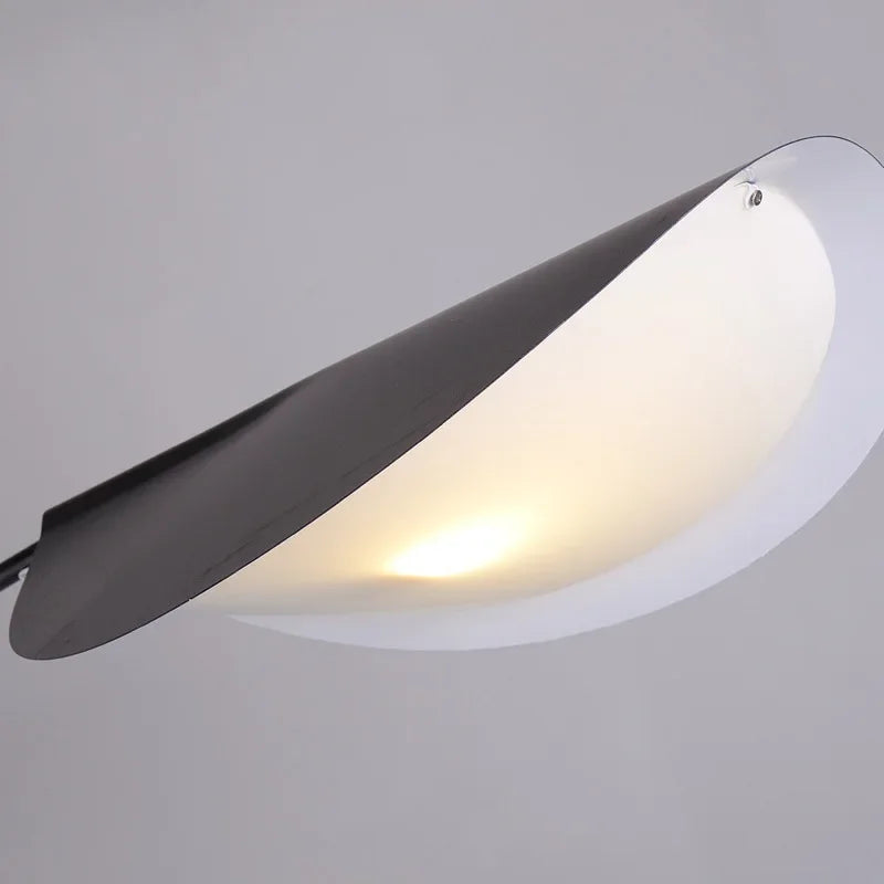 Nordic black parabolic LED floor lamp for bedroom, study and living room - vue 6 sur 7