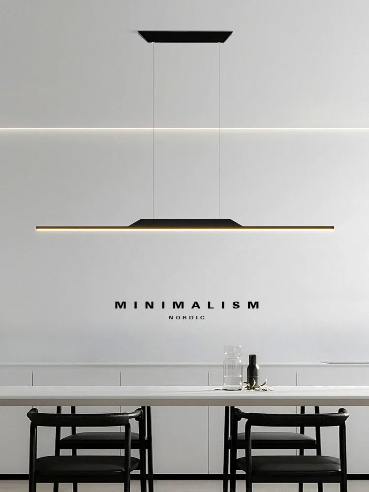 Pendant Lamps Italian Minimal Modern Studio Lamparas One Word Long Lights Restaurant Bar Ceiling Chandeliers Luster De Salon